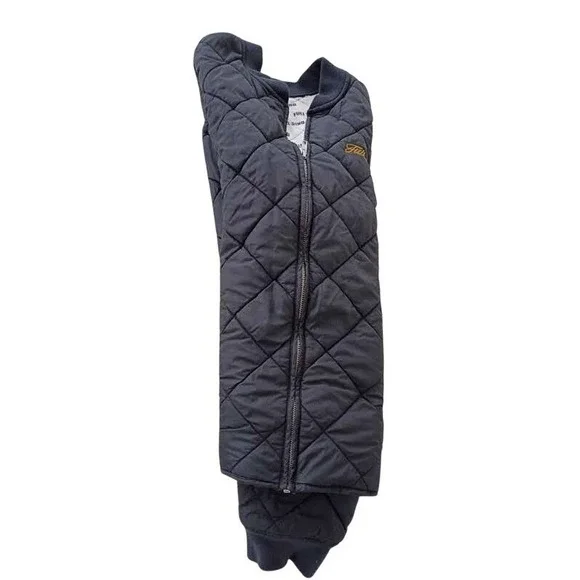 FULL‎ SEND Quilted Bomber Jacket Black Embroidered Logo Men's Size M
